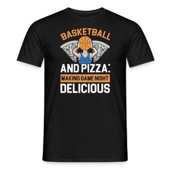 Ananas Basketball Tropische Frucht Sommer Sport - Männer T-Shirt - Schwarz - Vorne - AI Model Male 178 light (178cm)