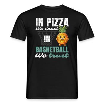 Ananas Basketball Tropische Frucht Sommer Sport - Männer T-Shirt - Schwarz - Vorne - AI Model Male 178 light (178cm)