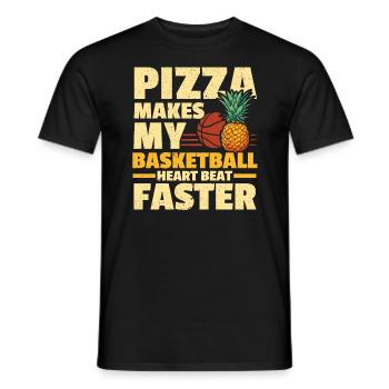 Ananas Basketball Tropische Früchte Sommer Sport - Männer T-Shirt - Schwarz - Vorne - AI Model Male 178 light (178cm)
