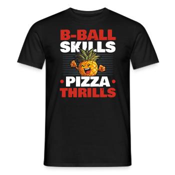 Pineapple Basketball Tropical Fruit Summer Sport - Men's T-Shirt - black - Front - AI Model Male 178 light (178cm)