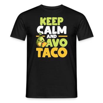 Avocado Taco Mexique Guacamole Lover Cinco De Mayo - T-shirt homme - noir - Devant - AI Model Male 178 light (178cm)