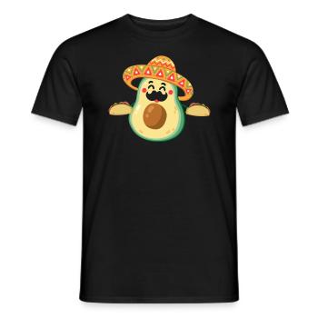 Avocado Taco Mexique Guacamole Lover Cinco De Mayo - T-shirt homme - noir - Devant - AI Model Male 178 light (178cm)
