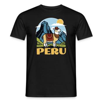 Amérique du Sud Lima Vacances Voyage au Pérou - T-shirt homme - noir - Devant - AI Model Male 178 light (178cm)