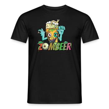 Zombeer Halloween Kostüm Bier Zombie - Männer T-Shirt - Schwarz - Vorne - AI Model Male 178 light (178cm)