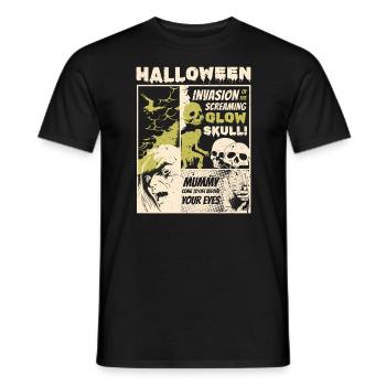 Costume de momie d’Halloween - T-shirt homme - noir - Devant - AI Model Male 178 light (178cm)