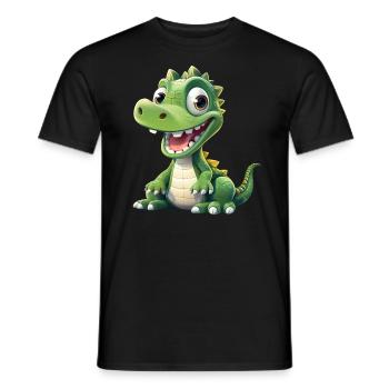 Baby Crocodile Alligator - Men's T-Shirt - black - Front - AI Model Male 178 light (178cm)