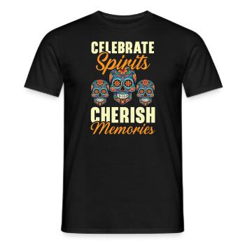 Dia de los Muertos Sugar Skull Mexikanischer Feiertag - Männer T-Shirt - Schwarz - Vorne - AI Model Male 178 light (178cm)