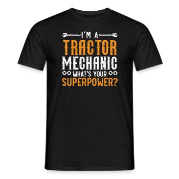 Traktormechaniker Ackerschlepper Reparatur Mechanisch - Männer T-Shirt - Schwarz - Vorne - AI Model Male 178 light (178cm)