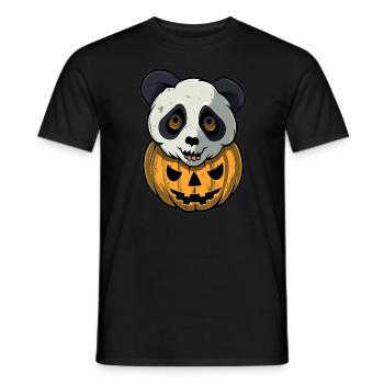 Halloween Panda Costume Octobre Saison des Citrouilles - T-shirt homme - noir - Devant - AI Model Male 178 light (178cm)