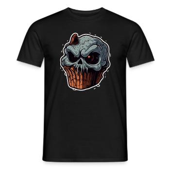 Horror Halloween Totenkopf Muffin Kostüm Halloween - Männer T-Shirt - Schwarz - Vorne - AI Model Male 178 light (178cm)