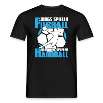 Handball Handballspieler Handballer Männer spielen - Männer T-Shirt - Schwarz - Vorne - AI Model Male 178 light (178cm)