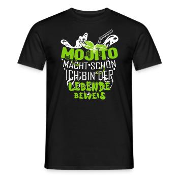 Mojito macht schön ich bin der lebende Beweis - Männer T-Shirt - Schwarz - Vorne - AI Model Male 178 light (178cm)