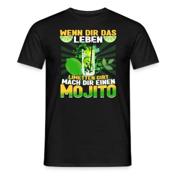 Mojito Cocktail Wenn dir das Leben Limetten gibt - Männer T-Shirt - Schwarz - Vorne - AI Model Male 178 light (178cm)