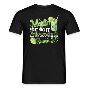 Mojito redte nicht Mojito macht einfach seinen Job - Männer T-Shirt - Schwarz - Vorne - AI Model Male 178 light (178cm)
