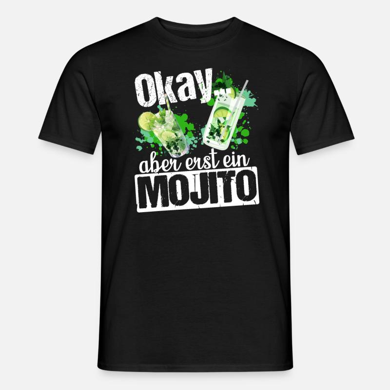 Mojito Longdrink Cocktail - Männer T-Shirt - Schwarz