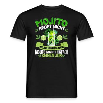 Mojito redte nicht Mojito macht einfach seinen Job - Männer T-Shirt - Schwarz - Vorne - AI Model Male 178 light (178cm)
