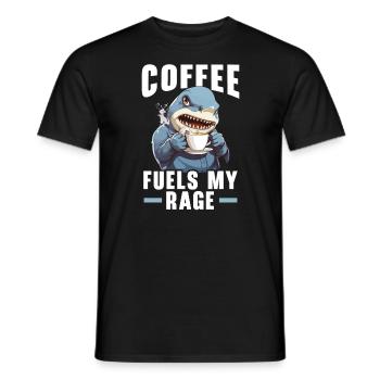 Kaffeehai-Liebhaber Meeresbiologie Koffein-Trinker - Männer T-Shirt - Schwarz - Vorne - AI Model Male 178 light (178cm)