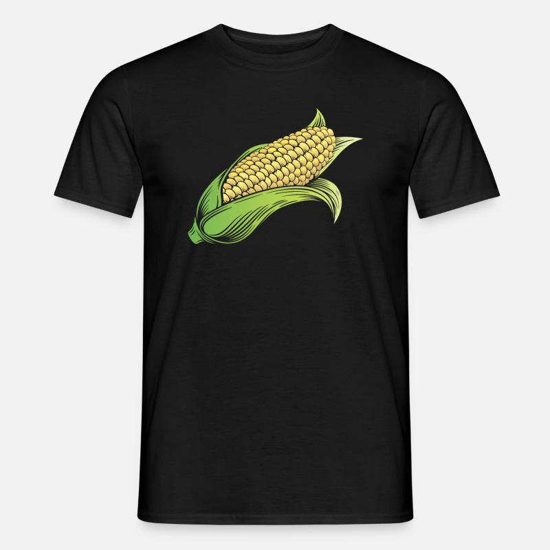 Maiskolben Mais - Männer T-Shirt - Schwarz