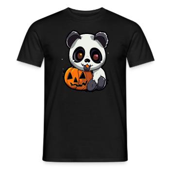 Mignon Halloween Panda Costume effrayant Halloween - T-shirt homme - noir - Devant - AI Model Male 178 light (178cm)