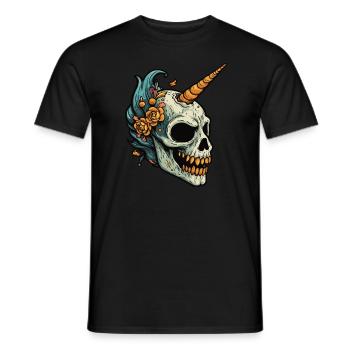Horreur Halloween Licorne Costume Halloween Party - T-shirt homme - noir - Devant - AI Model Male 178 light (178cm)