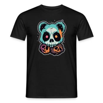 Halloween Zombie Panda Costume Halloween Party - T-shirt homme - noir - Devant - AI Model Male 178 light (178cm)