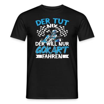 Gokart Kartfahren Karting Der tut nix - Männer T-Shirt - Schwarz - Vorne - AI Model Male 178 light (178cm)