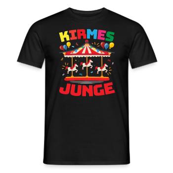 Kirmes Junge - Männer T-Shirt - Schwarz - Vorne - AI Model Male 178 light (178cm)