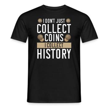 Coin Collector Numismatist Coin Collecting - Men's T-Shirt - black - Front - AI Model Male 178 light (178cm)