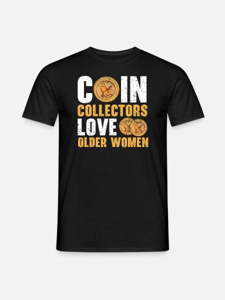 Münzsammler Numismatiker Münzsammler - Männer T-Shirt - Schwarz