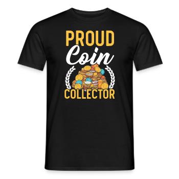 Coin Collector Numismatist Coin Collecting - Men's T-Shirt - black - Front - AI Model Male 178 light (178cm)