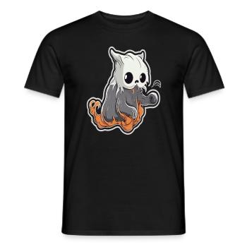 Halloween Ghost Cats Costume Drôle Halloween - T-shirt homme - noir - Devant - AI Model Male 178 light (178cm)