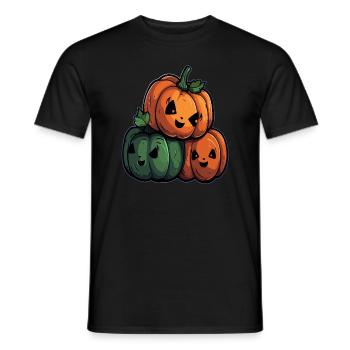 Octobre Citrouille Seaosn Citrouille Costume Halloween - T-shirt homme - noir - Devant - AI Model Male 178 light (178cm)