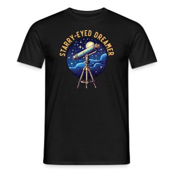 Astronom Astronomie Sternbilder Sterne Weltraum - Männer T-Shirt - Schwarz - Vorne - AI Model Male 178 light (178cm)