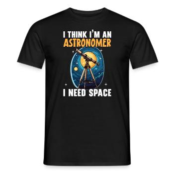 Astronom Astronomie Sternbilder Sterne Weltraum - Männer T-Shirt - Schwarz - Vorne - AI Model Male 178 light (178cm)