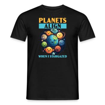 Astronom Astronomie Sternbilder Sterne Weltraum - Männer T-Shirt - Schwarz - Vorne - AI Model Male 178 light (178cm)