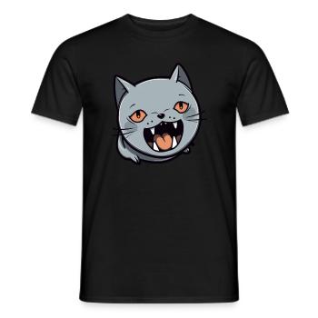 Cat Lover Halloween Ghost Cat Costume Funny - Männer T-Shirt - Schwarz - Vorne - AI Model Male 178 light (178cm)