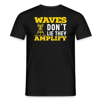 Amateurfunker Morsecode Radioaktivität - Männer T-Shirt - Schwarz - Vorne - AI Model Male 178 light (178cm)