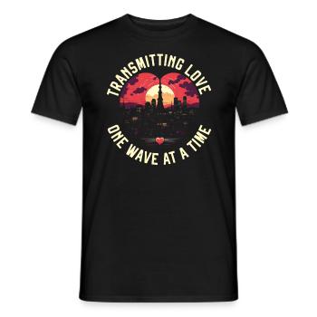 Ham Radio Operator Morse Code Radioactivity - Men's T-Shirt - black - Front - AI Model Male 178 light (178cm)