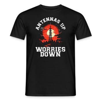 Ham Radio Operator Morse Code Radioactivity - Men's T-Shirt - black - Front - AI Model Male 178 light (178cm)