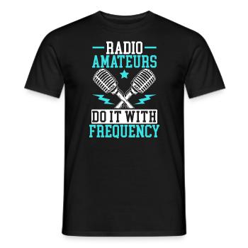 Ham Radio Operator Morse Code Radioactivity - Men's T-Shirt - black - Front - AI Model Male 178 light (178cm)