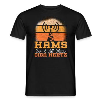 Amateurfunker Morsecode Radioaktivität - Männer T-Shirt - Schwarz - Vorne - AI Model Male 178 light (178cm)
