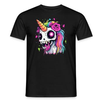 Halloween Effrayant Zombie Licorne Musique Lourde - T-shirt homme - noir - Devant - AI Model Male 178 light (178cm)
