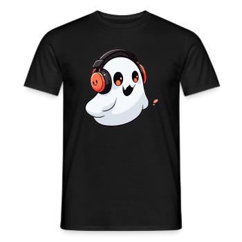 EDM Party Ghost DJ Douce fête d'Halloween - T-shirt homme - noir - Devant - AI Model Male 178 light (178cm)