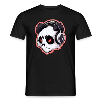 Halloween Panda DJ Techno Fête d'Halloween - T-shirt homme - noir - Devant - AI Model Male 178 light (178cm)