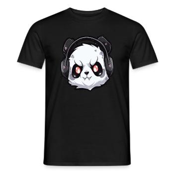 Spooky Halloween Vampire Panda DJ Halloween Rave - Männer T-Shirt - Schwarz - Vorne - AI Model Male 178 light (178cm)