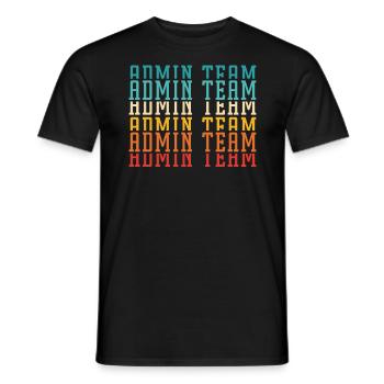 School Administrator Principal Admin Squad - Men's T-Shirt - black - Front - AI Model Male 178 light (178cm)