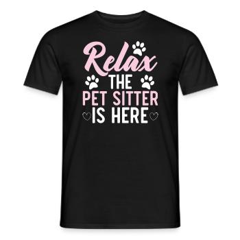 Pet Sitting Pet Lover Dog Walking Dog Sitter - Men's T-Shirt - black - Front - AI Model Male 178 light (178cm)
