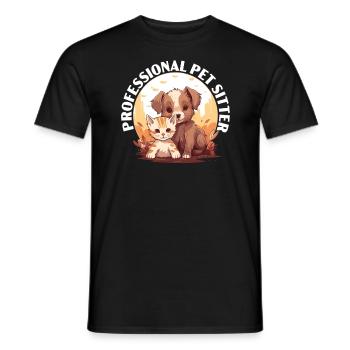 Pet Sitting Pet Lover Dog Walking Dog Sitter - Men's T-Shirt - black - Front - AI Model Male 178 light (178cm)