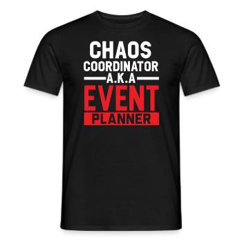 Event Planner Coordinator Job Event Planning - Men's T-Shirt - black - Front - AI Model Male 178 light (178cm)