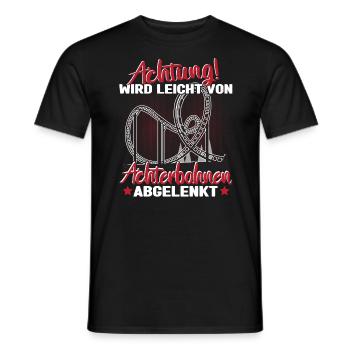 Achterbahn Freizeitpark - Männer T-Shirt - Schwarz - Vorne - AI Model Male 178 light (178cm)